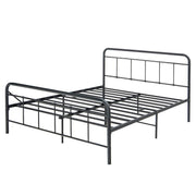 Heavy Duty Metal Platform Bed Frame with Headboard-Full Size-Simple Bed Frame-DECOROLALA