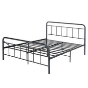 Heavy Duty Metal Platform Bed Frame with Headboard-Queen Size-Simple Bed Frame-DECOROLALA