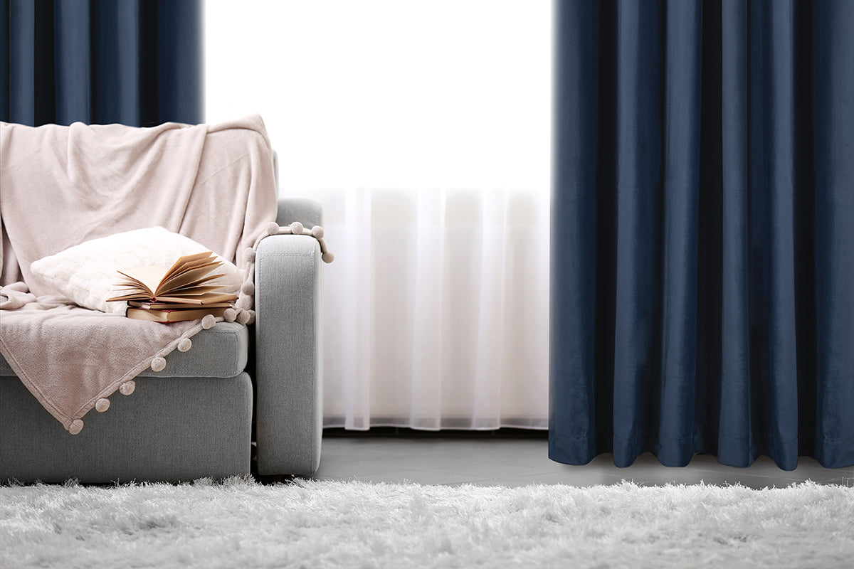 Heavy Velvet Textured Curtains 60" x 95"-Curtains-DECOROLALA