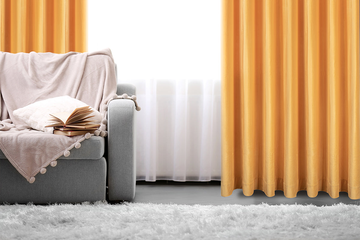 Heavy Velvet Textured Curtains 60" x 95"-Curtains-DECOROLALA
