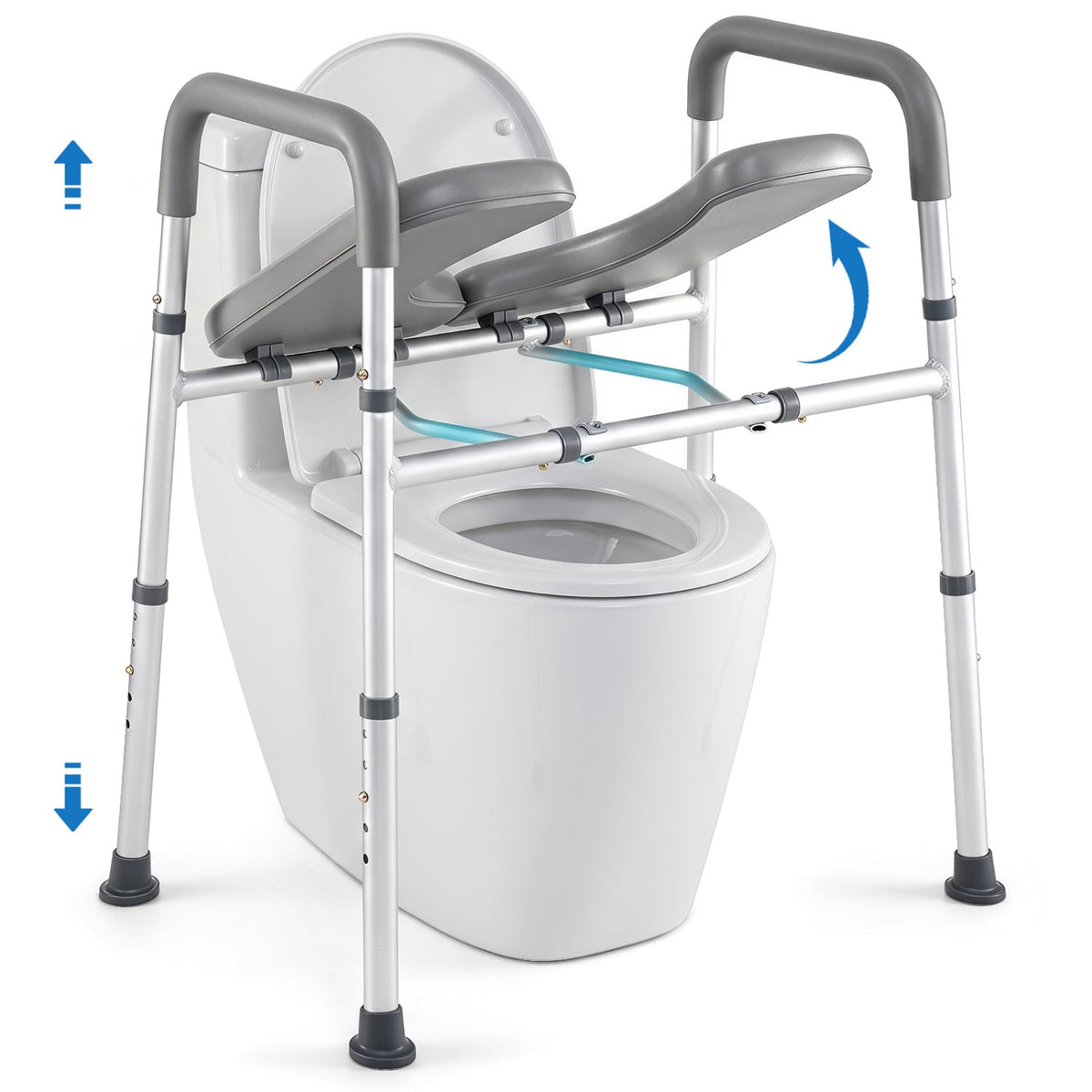 Heavy-duty 400 LBS Raised Toilet Seat with Non-slip Handles-Bath Safety Products-DECOROLALA