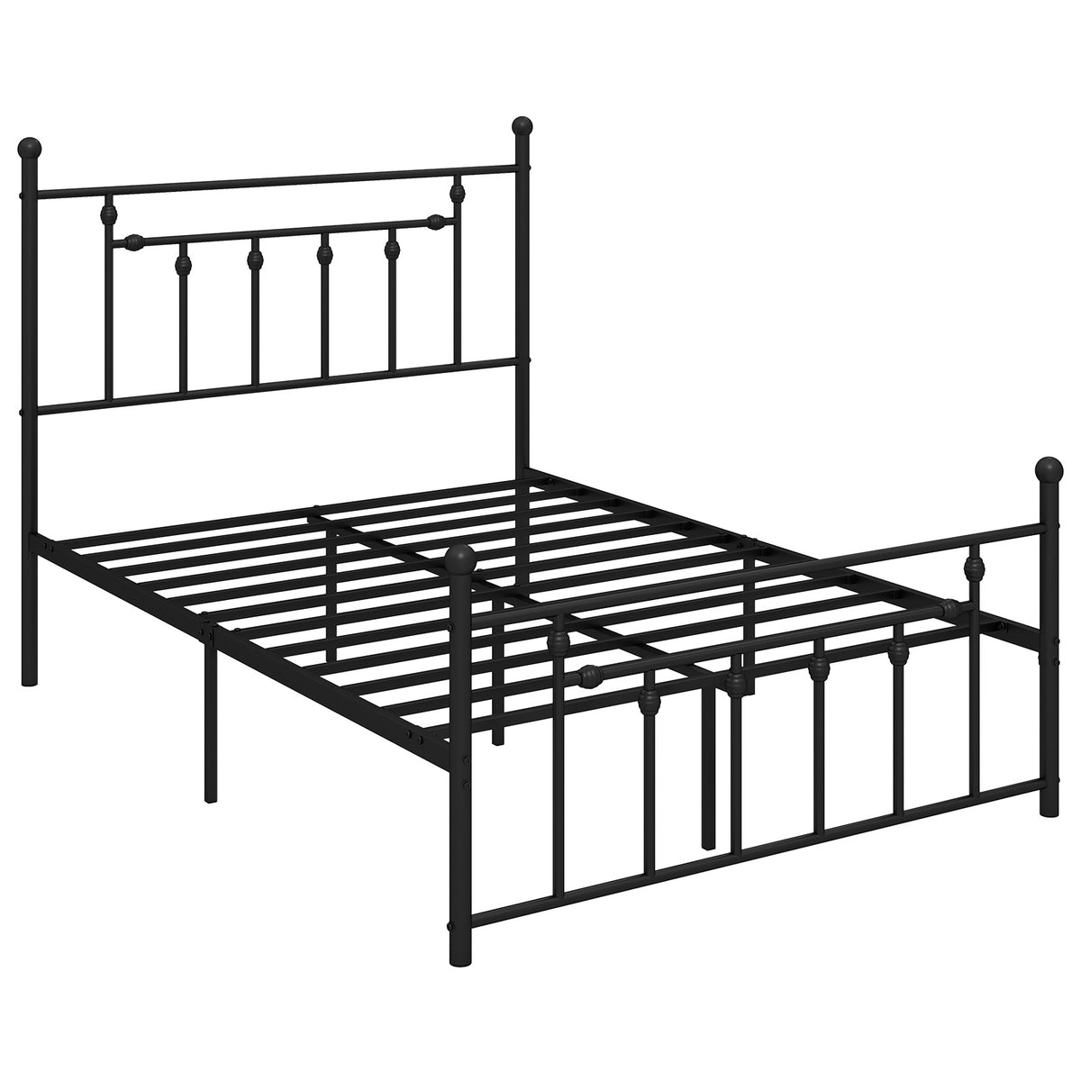 Heavy-duty Metal Bed Frame with Headboard-Simple Bed Frame-DECOROLALA