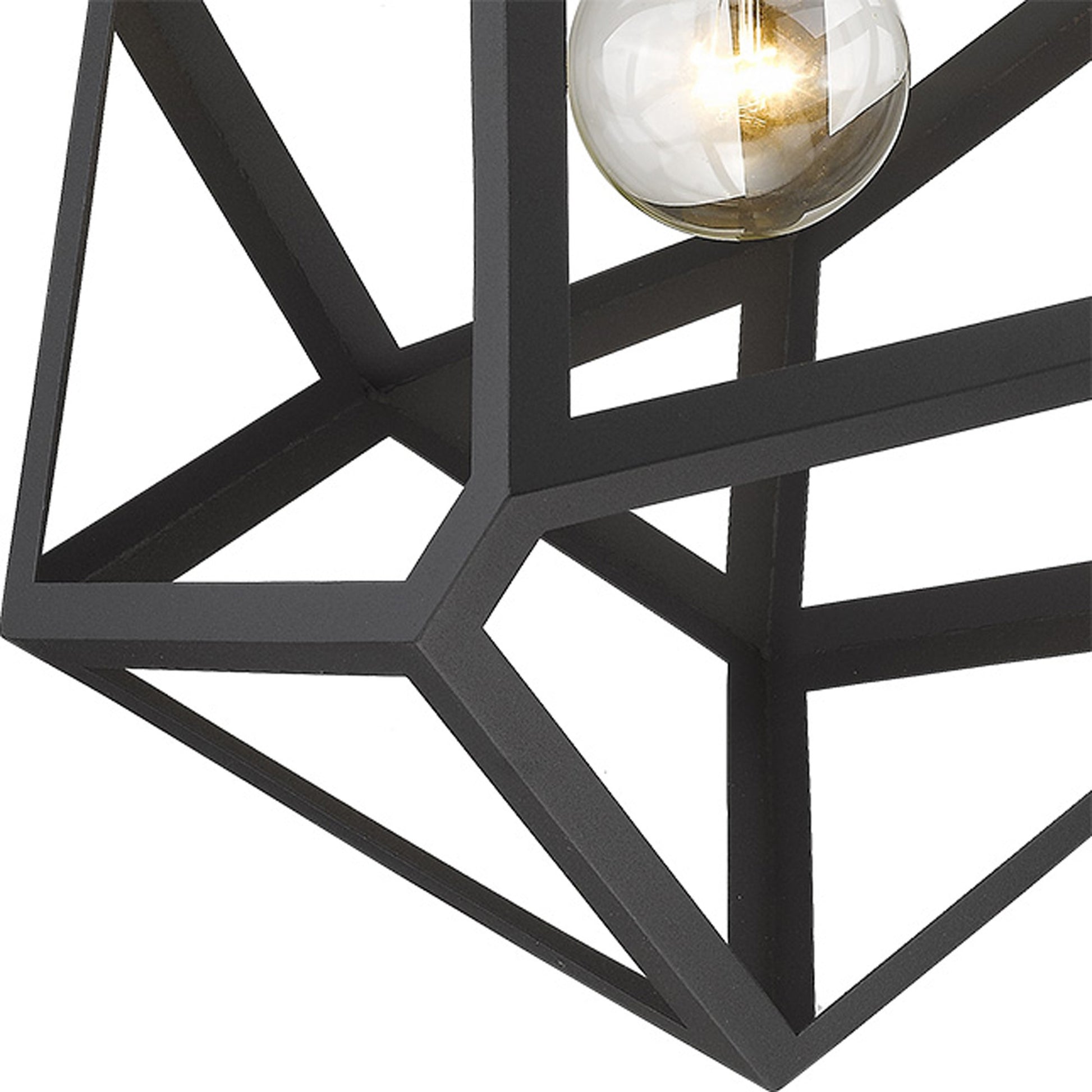 Hedron 1-Light Matte Black Pendant-Pendants-Hanging Lights-DECOROLALA