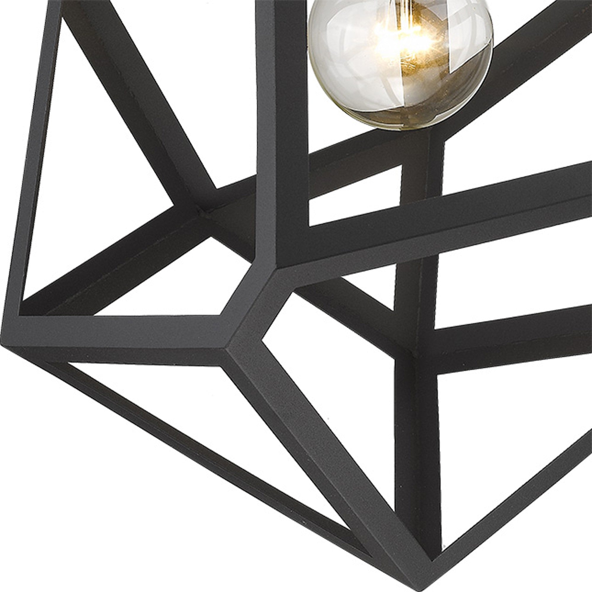 Hedron 1-Light Matte Black Pendant-Pendants-Hanging Lights-DECOROLALA