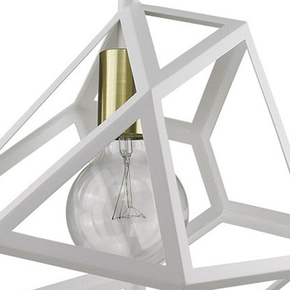 Hedron 1-Light White Pendant-Pendants-Hanging Lights-DECOROLALA