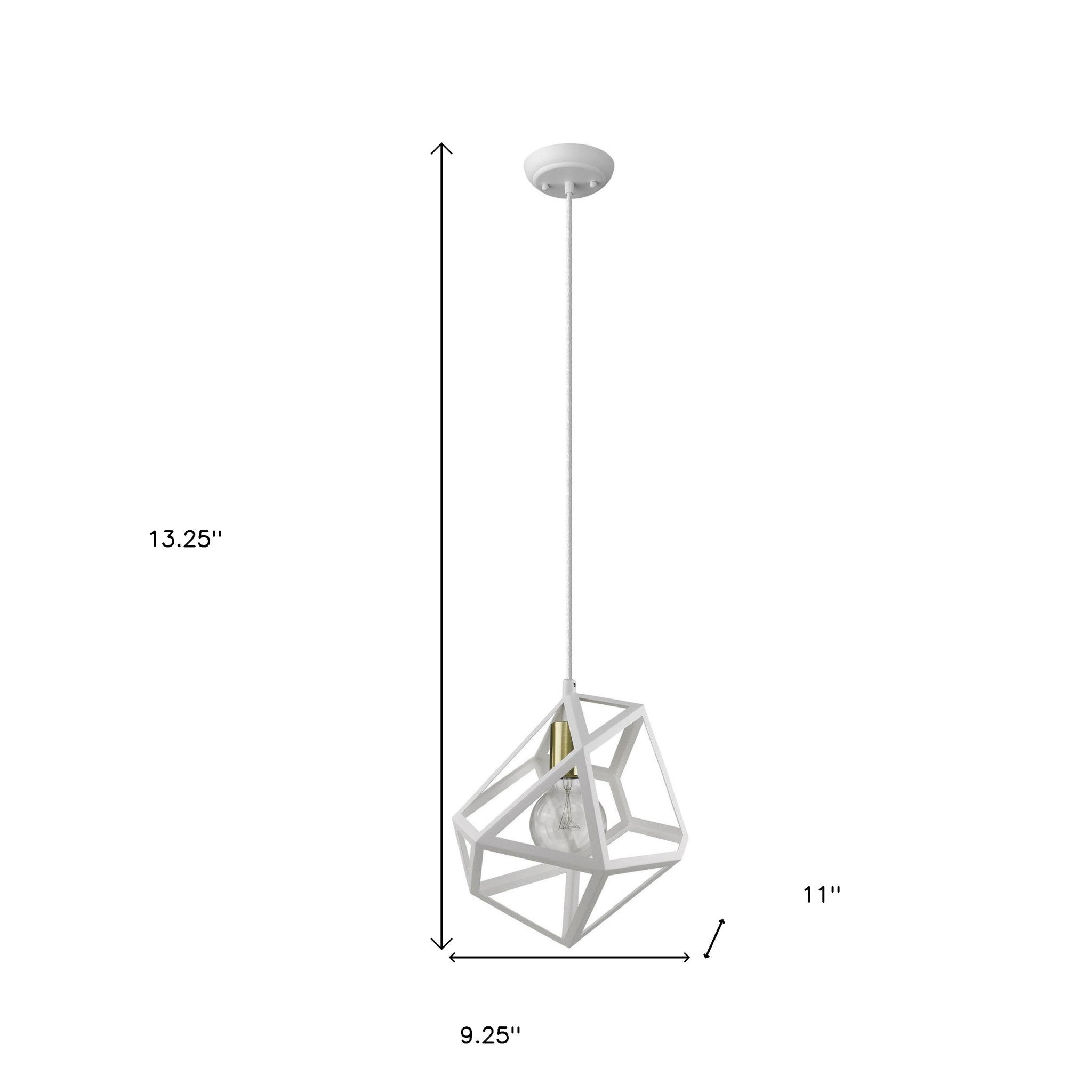 Hedron 1-Light White Pendant-Pendants-Hanging Lights-DECOROLALA