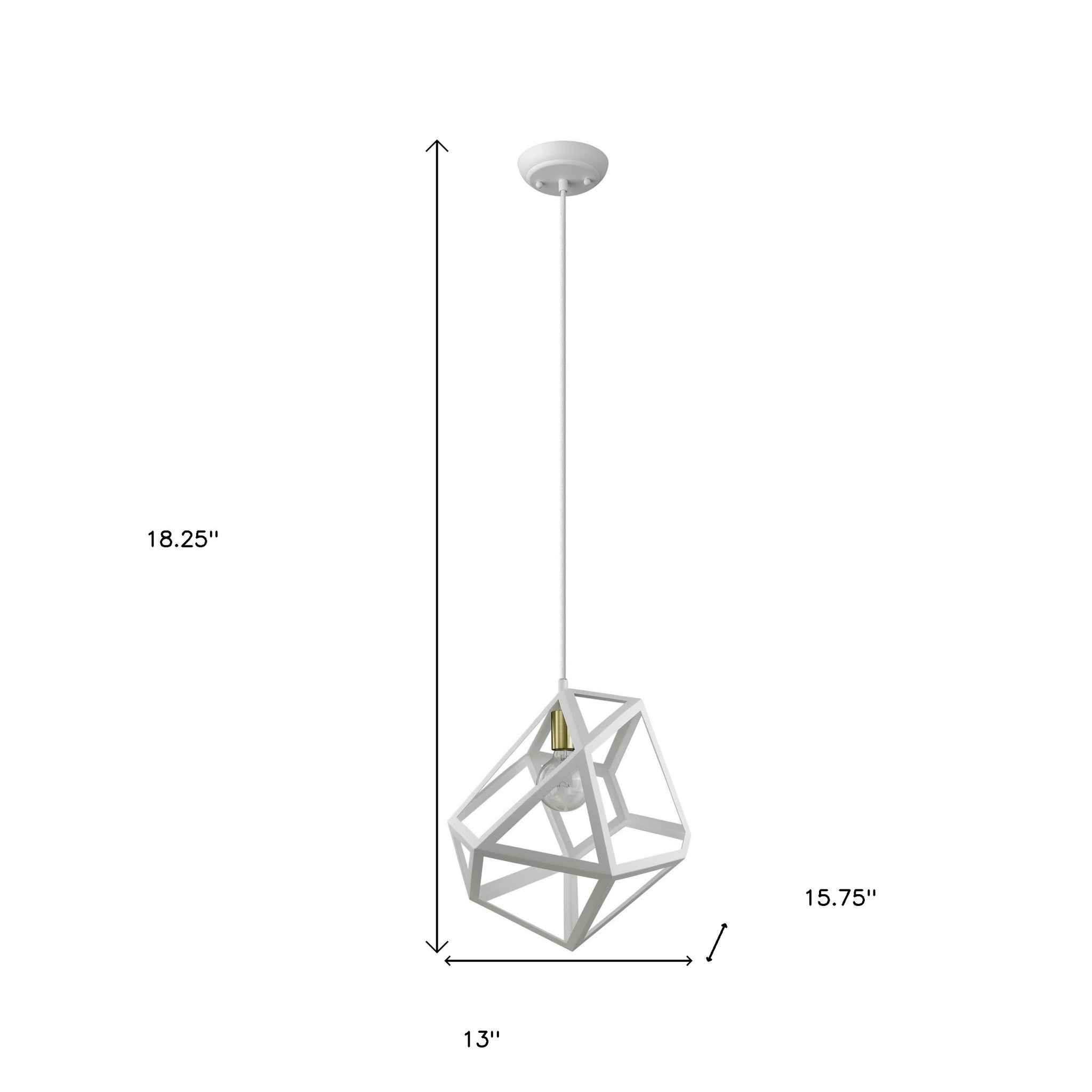 Hedron 1-Light White Pendant-Pendants-Hanging Lights-DECOROLALA