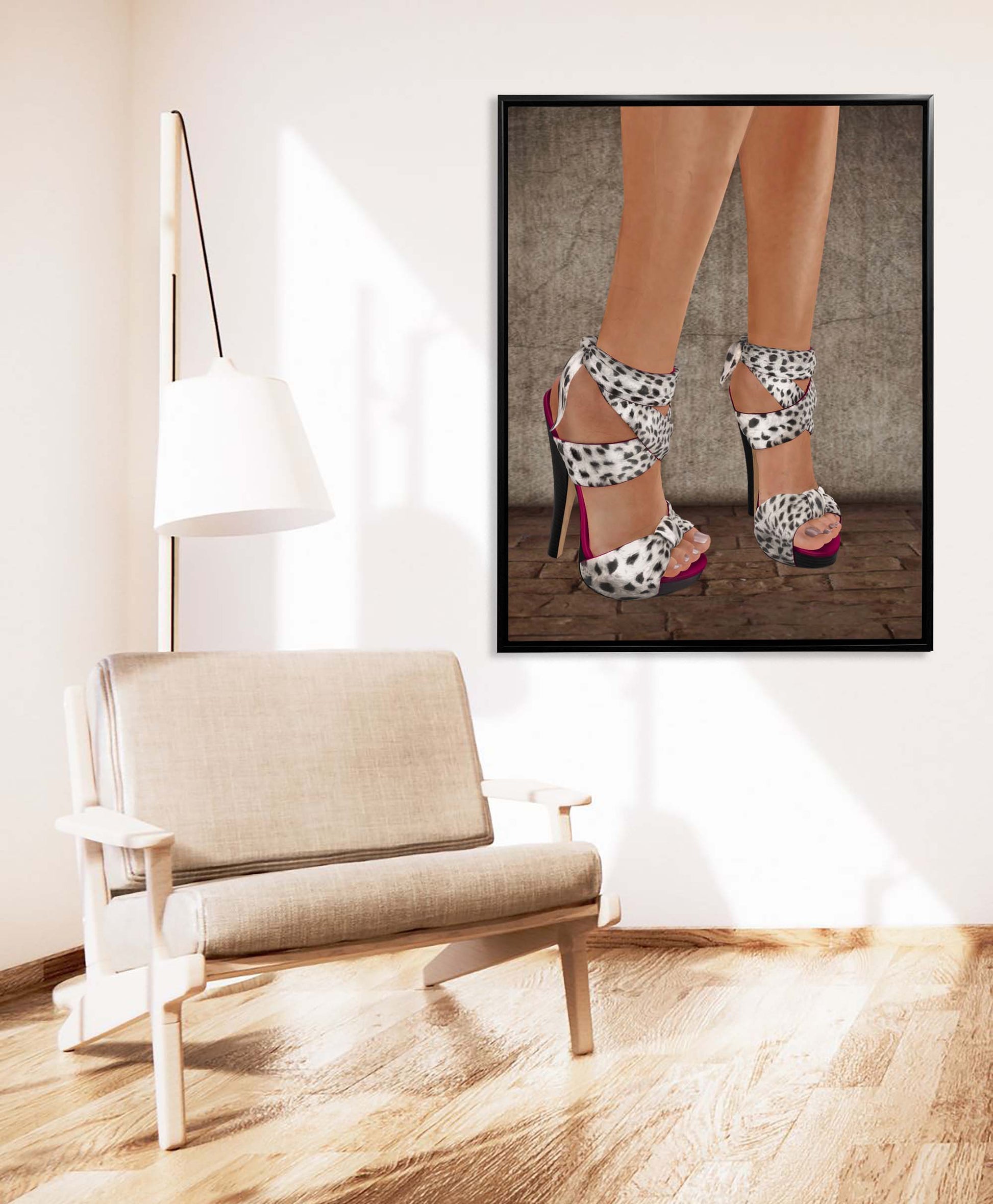 Heels Canvas Wall Art - Modern RGB Varnish Print-Wall Art-DECOROLALA