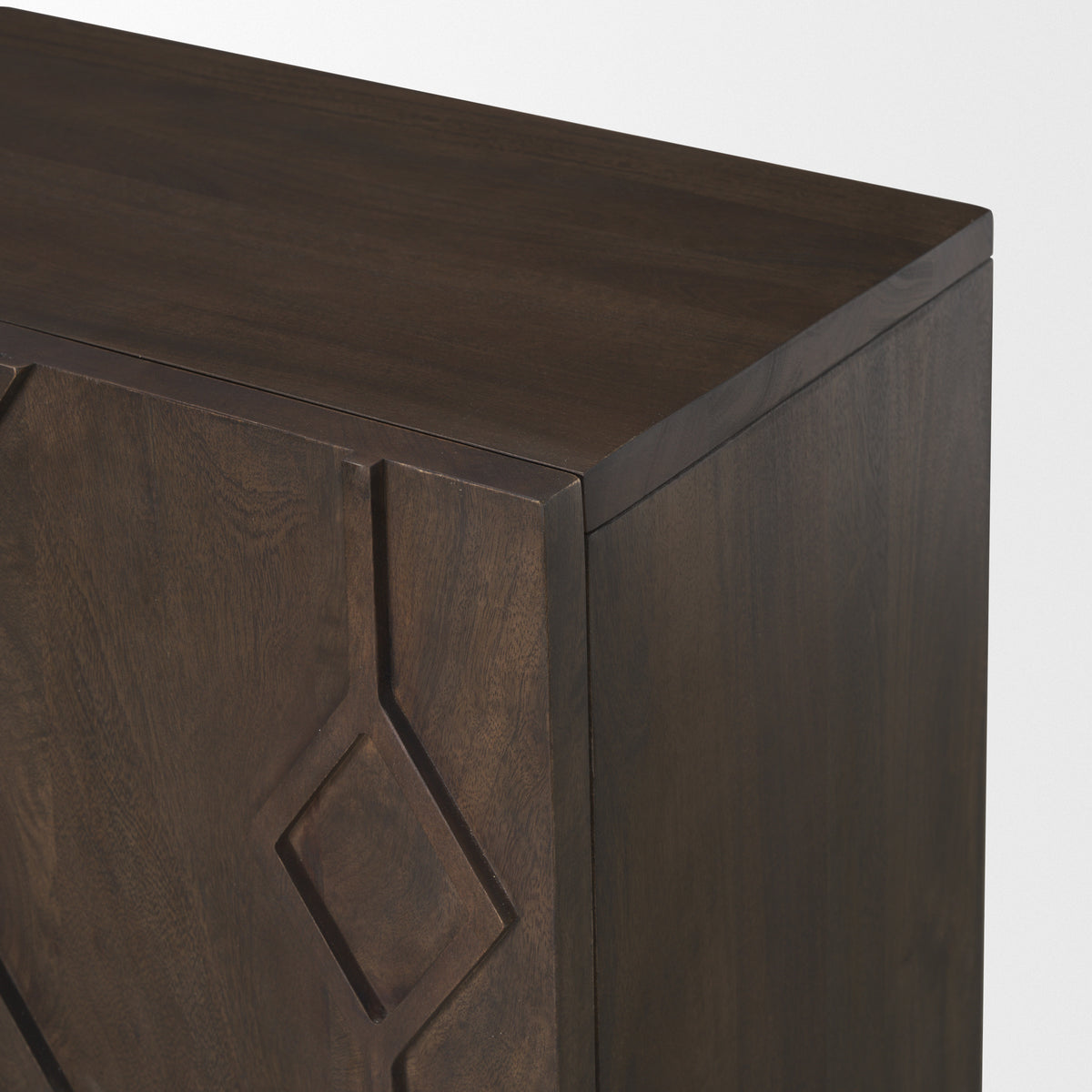 Heera Diamond Motif Accent Cabinet - Light Brown-Accent Cabinets & Chests-DECOROLALA