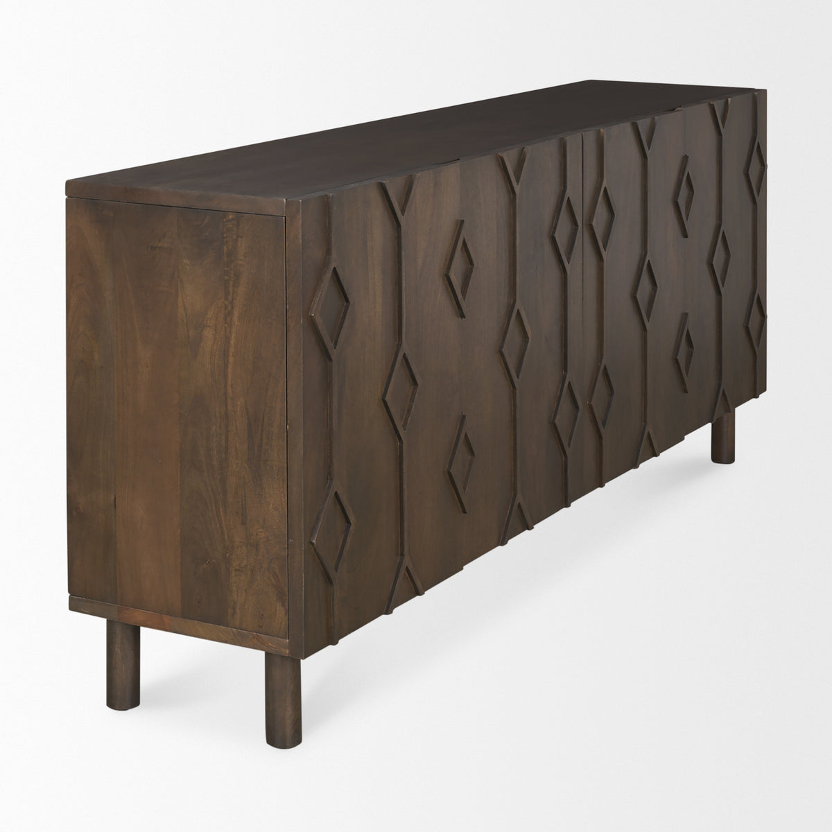 Heera Light Diamond w/ Shelf Motif Sideboard-Sideboards & Buffets-DECOROLALA