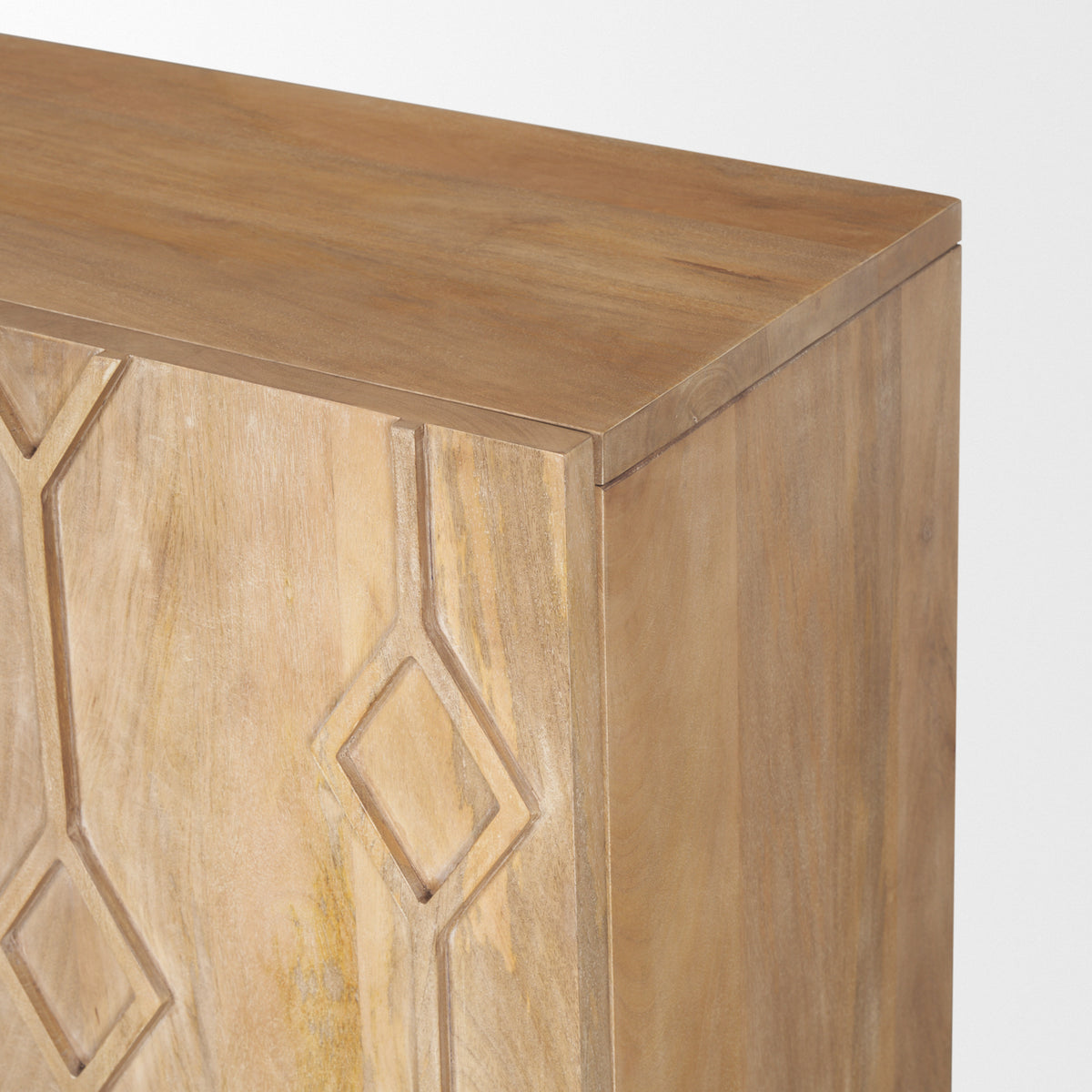 Heera Light Diamond w/ Shelf Motif Sideboard-Sideboards & Buffets-DECOROLALA