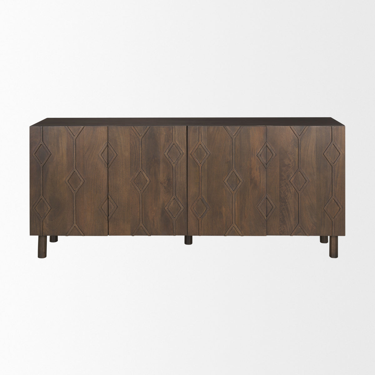 Heera Light Diamond w/ Shelf Motif Sideboard-Sideboards & Buffets-DECOROLALA