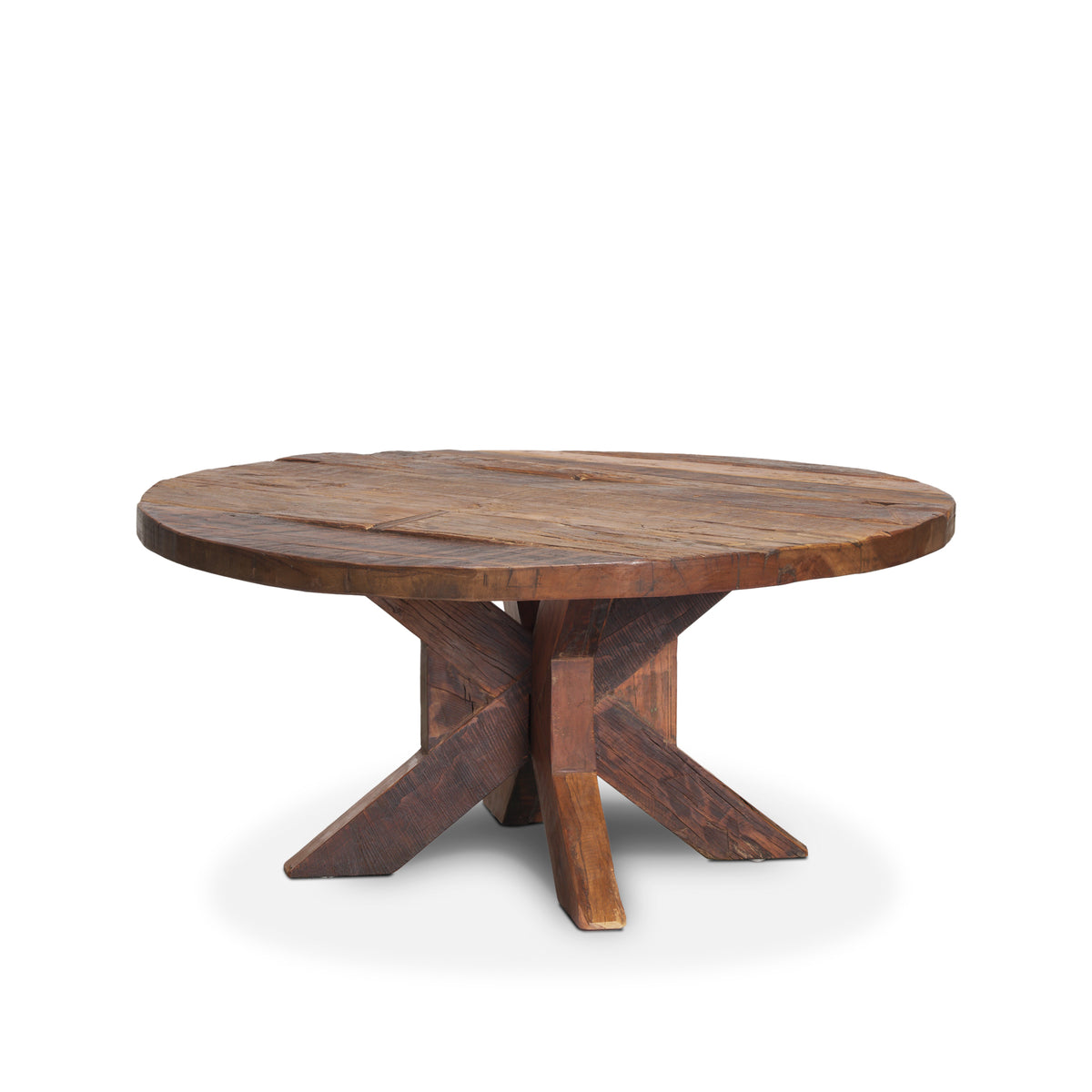 Heidi Reclaimed Brown Wooden Coffee Table-Coffee Tables-DECOROLALA