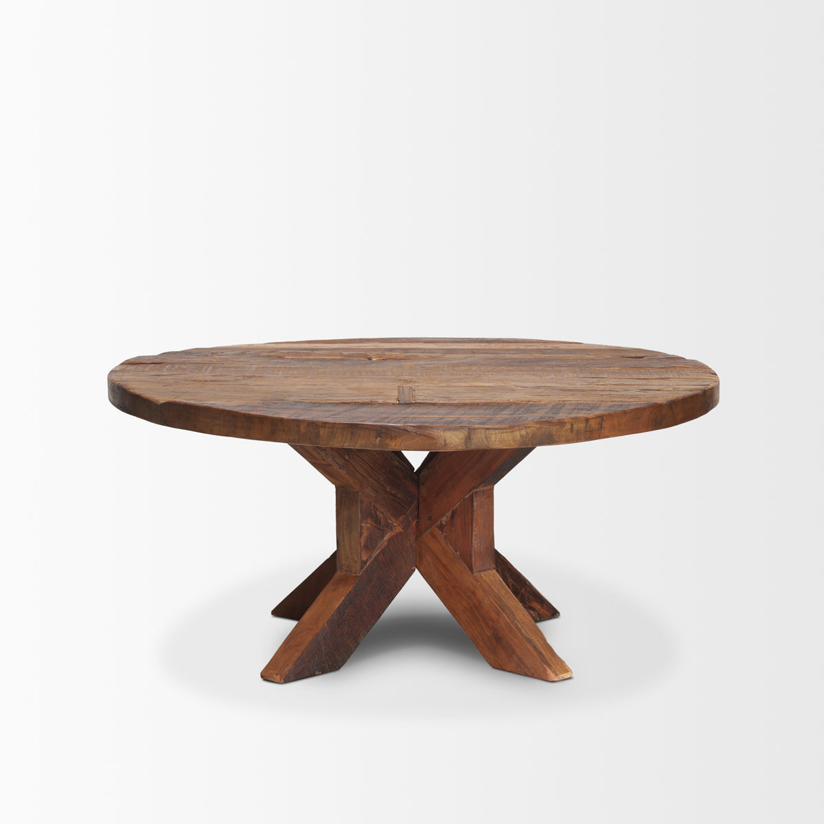 Heidi Reclaimed Brown Wooden Coffee Table-Coffee Tables-DECOROLALA