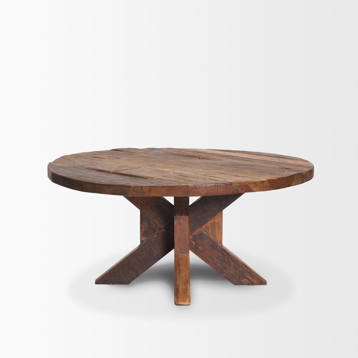 Heidi Reclaimed Brown Wooden Coffee Table-Coffee Tables-DECOROLALA