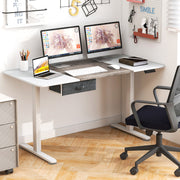 Height Adjustable Electric Standing Desk with USB Charging Port-Gray-Standing Desks-DECOROLALA