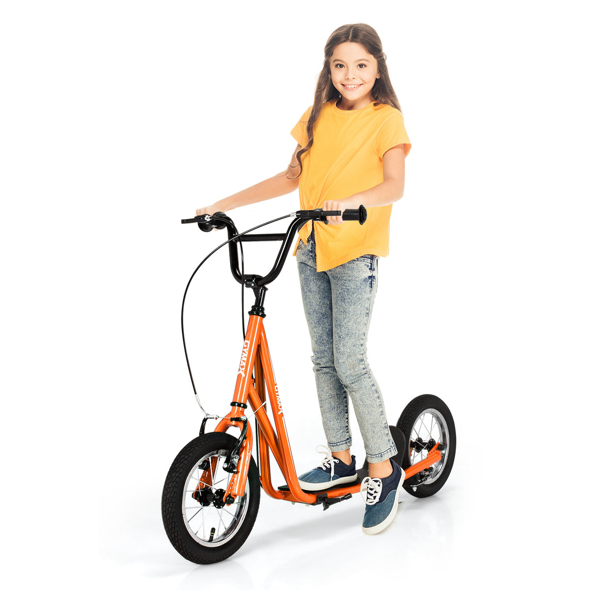 Height Adjustable Kid Kick Scooter with 12 Inch Air Filled Wheel