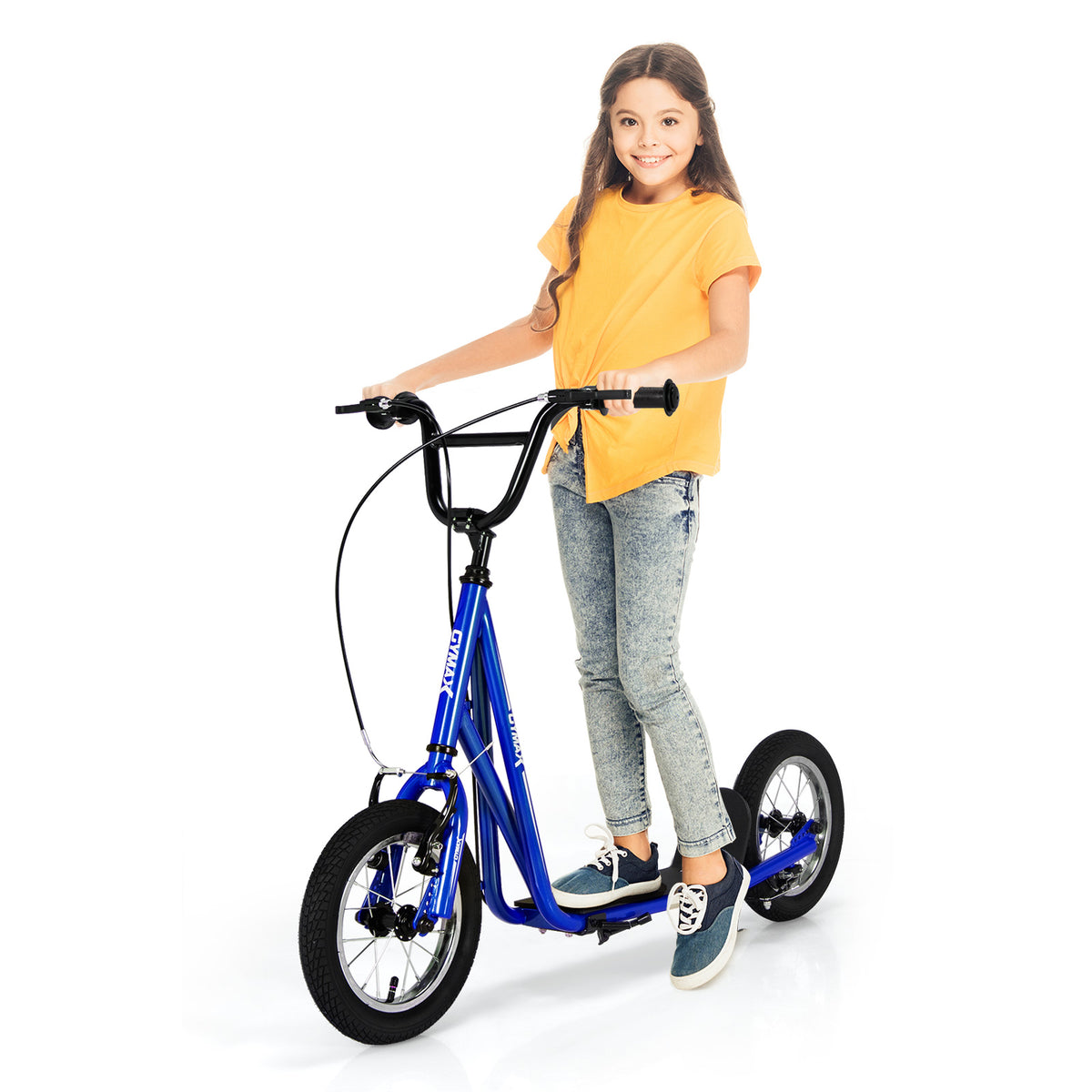 Height Adjustable Kid Kick Scooter with 12 Inch Air Filled Wheel