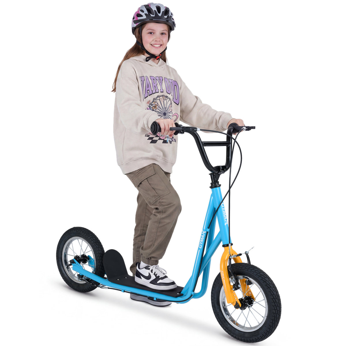 Height Adjustable Kid Kick Scooter with 12 Inch Air Filled Wheel