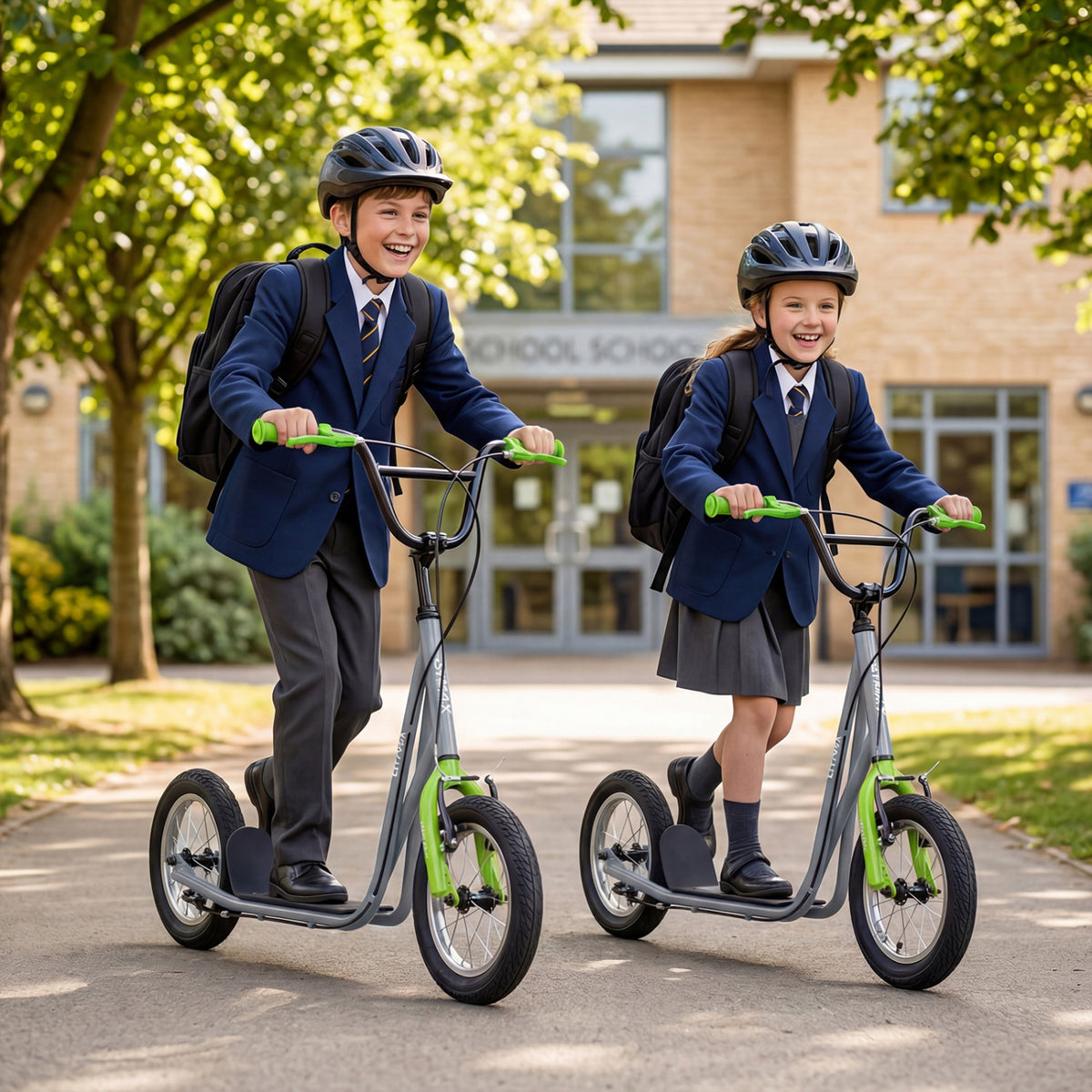 Height Adjustable Kid Kick Scooter with 12 Inch Air Filled Wheel
