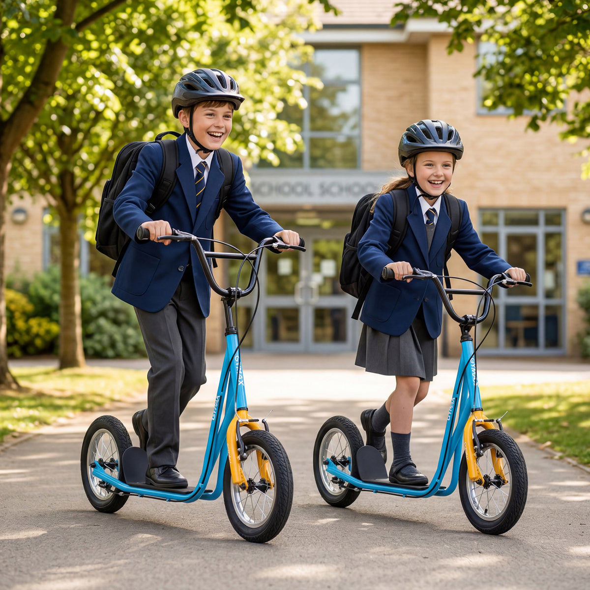 Height Adjustable Kid Kick Scooter with 12 Inch Air Filled Wheel