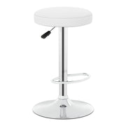 Height-adjustable Bar Stool with 360° Swivel for Kitchen & Dining-White-Bar Stools-DECOROLALA