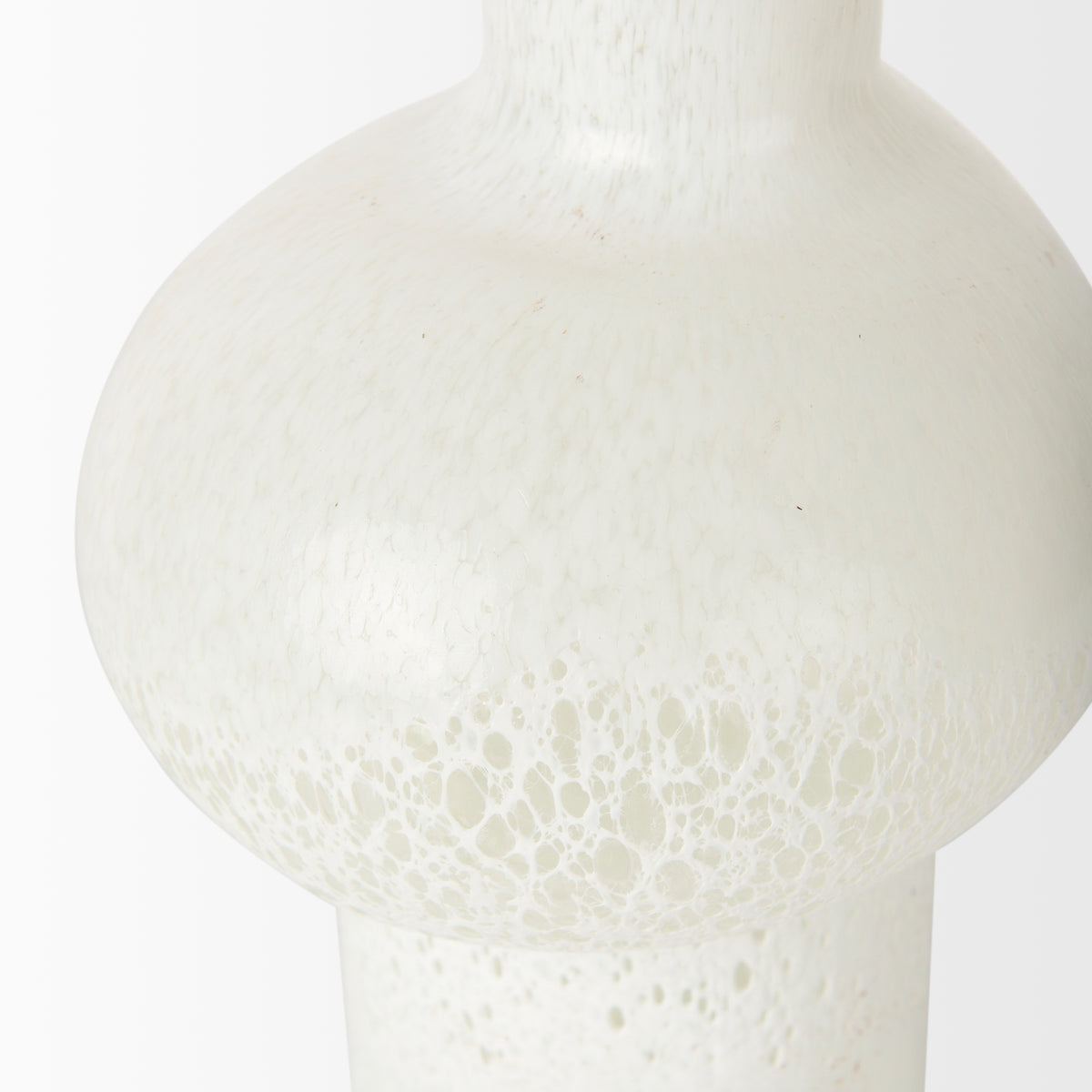Heket Tall White Glass Vase-Vase-DECOROLALA