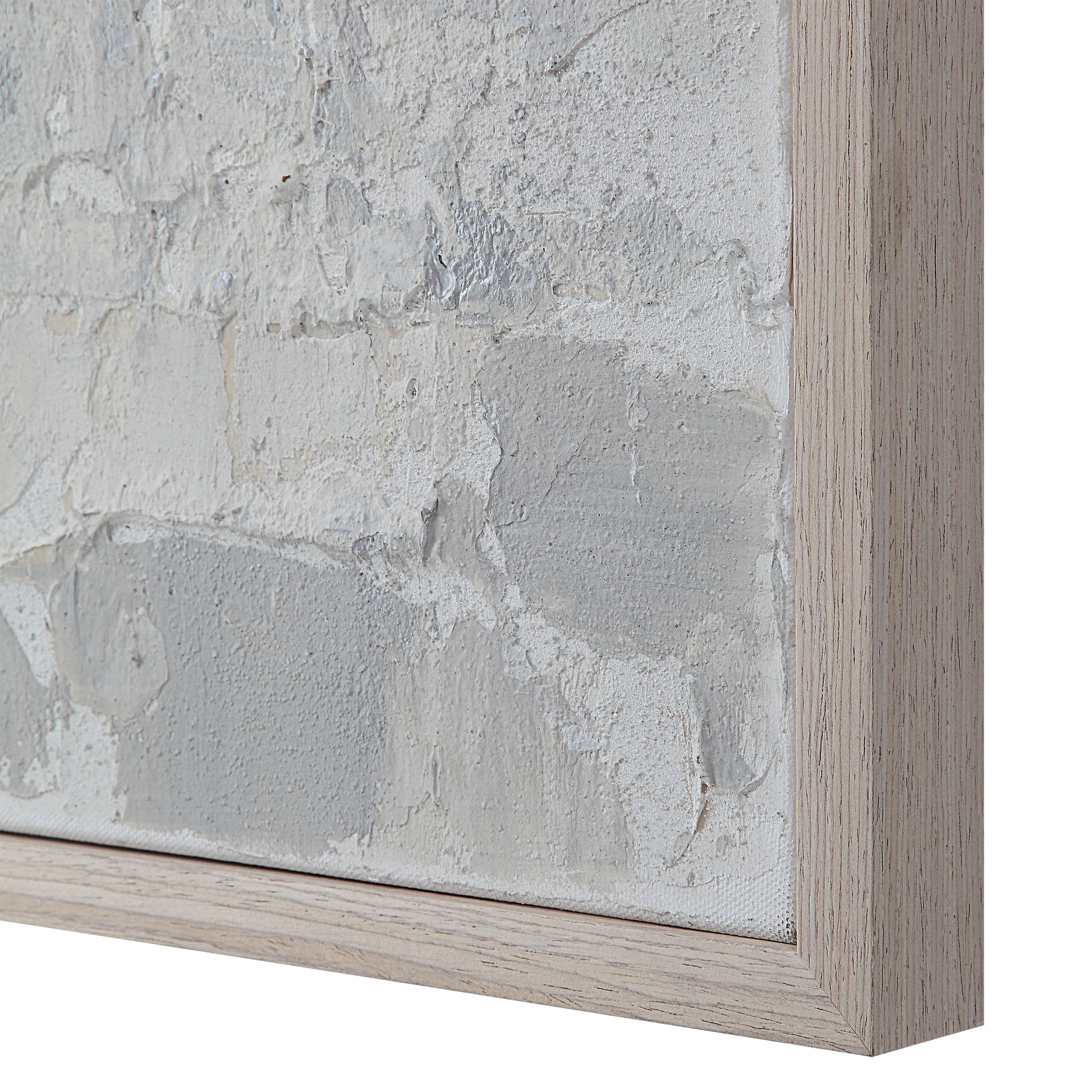 Heleni 30" Wide Canvas Art with Wood Frame, Cream-Canvas Art-DECOROLALA