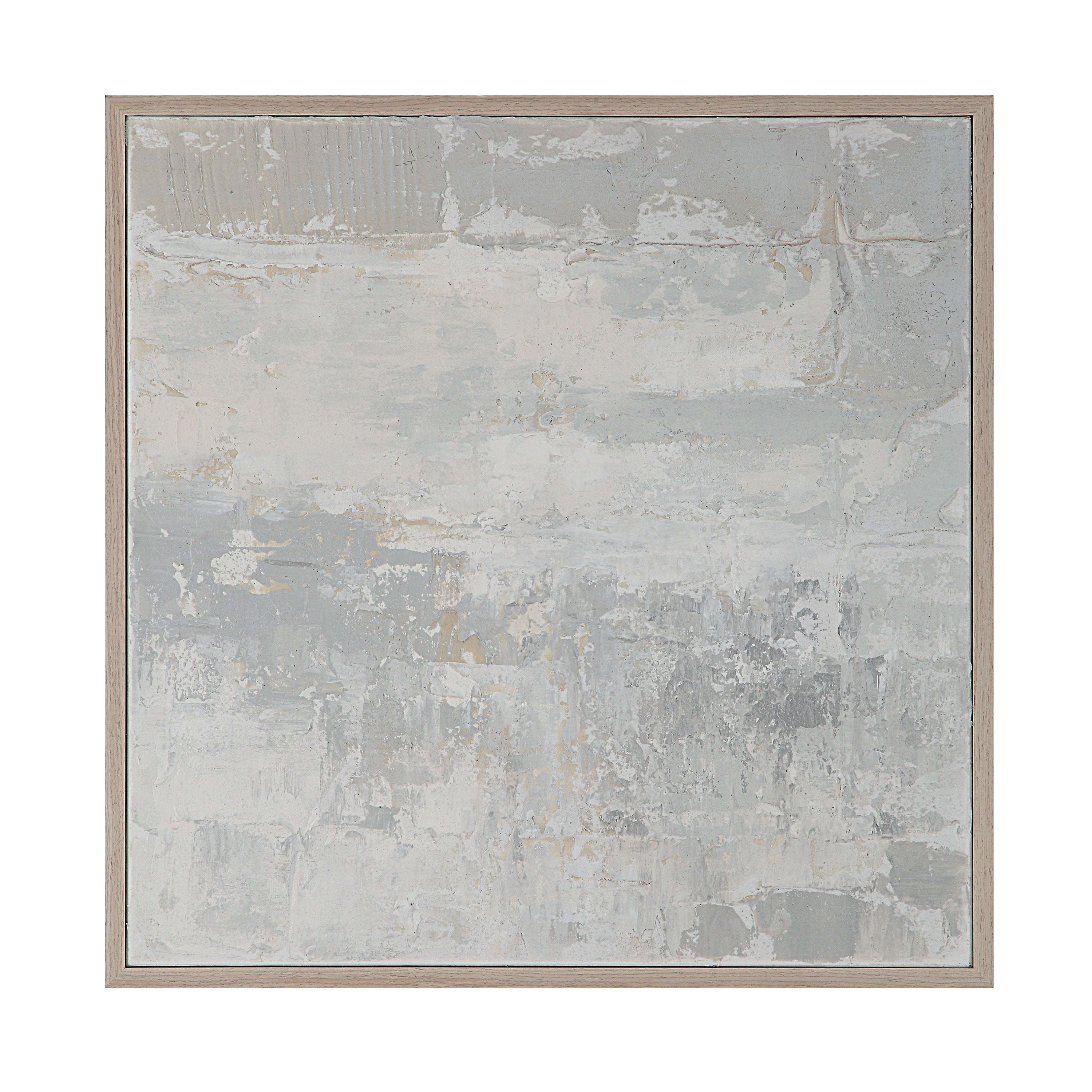 Heleni 30" Wide Canvas Art with Wood Frame, Cream-Canvas Art-DECOROLALA