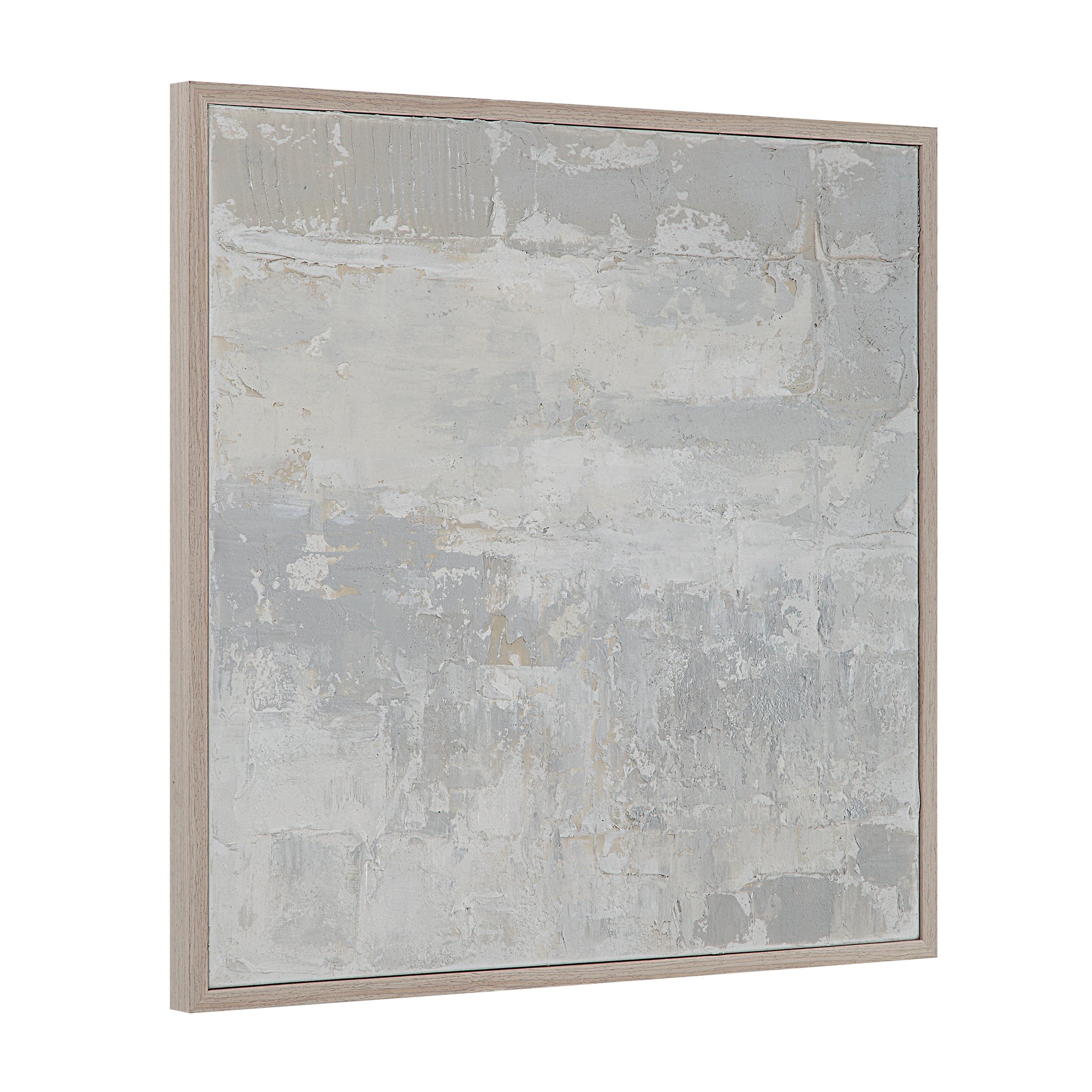 Heleni 30" Wide Canvas Art with Wood Frame, Cream-Canvas Art-DECOROLALA