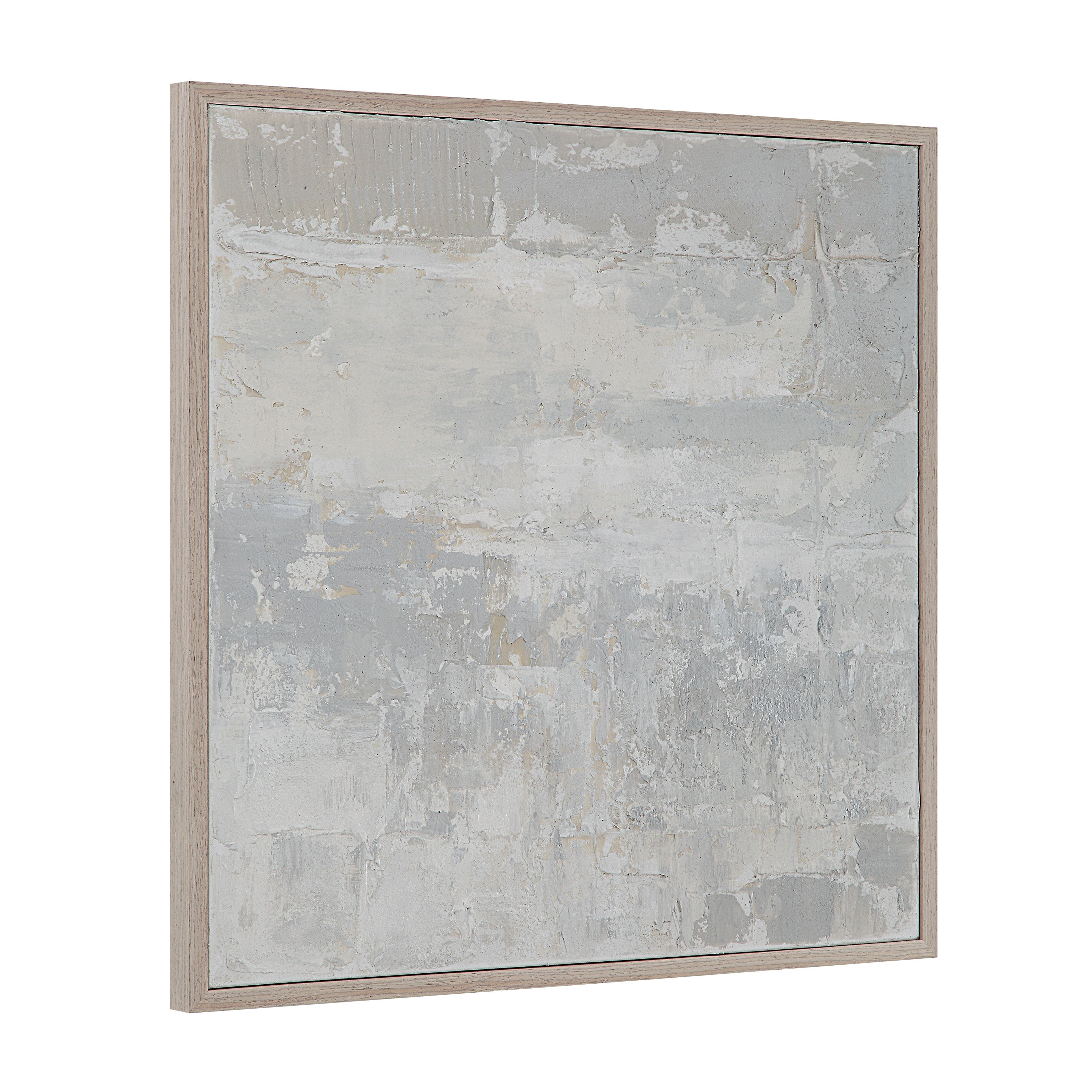 Heleni 30" Wide Canvas Art with Wood Frame, Cream-Canvas Art-DECOROLALA