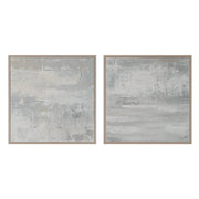 Heleni 30" Wide Canvas Art with Wood Frame, Cream-Canvas Art-DECOROLALA