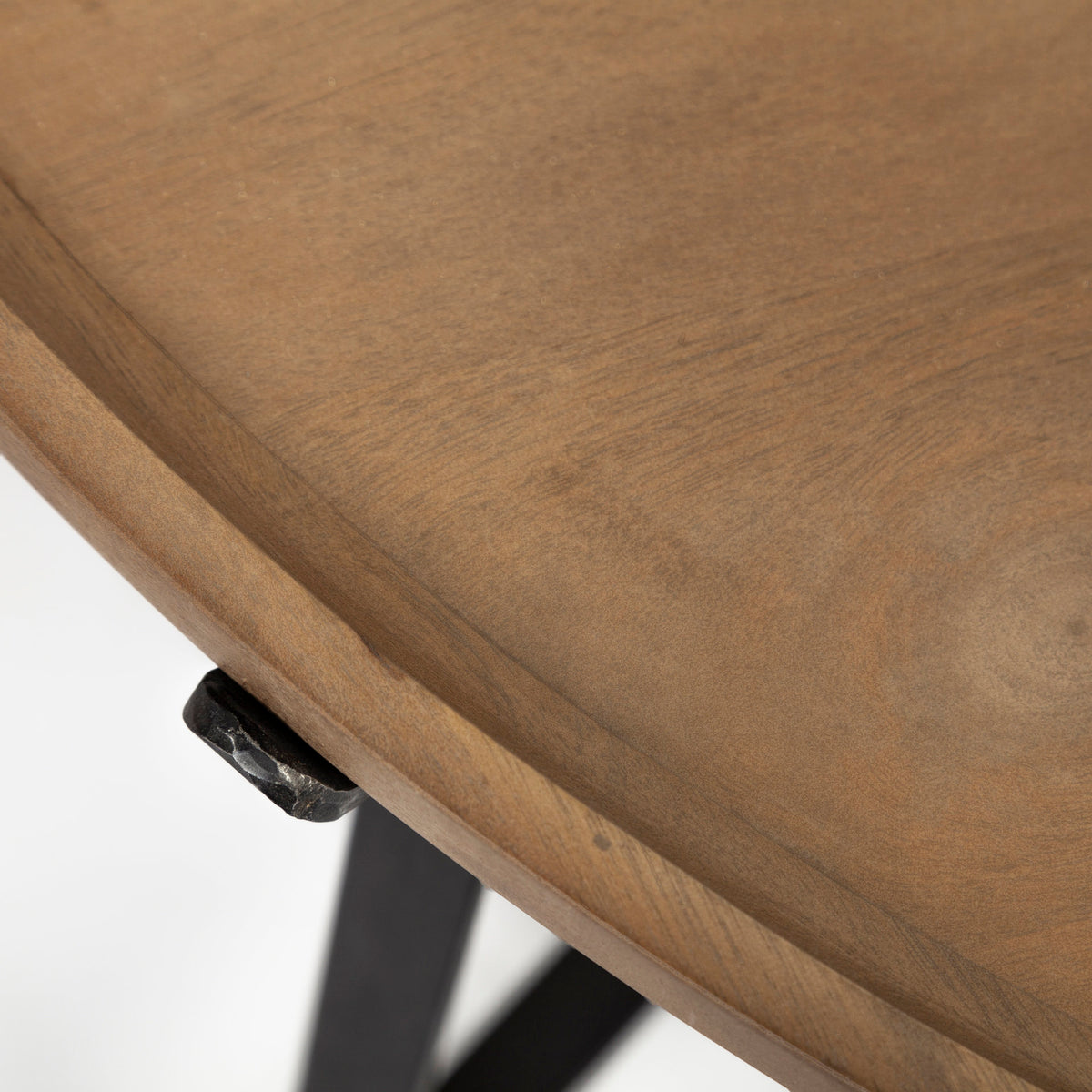 Helios (Set of 2) Brown Solid Wood Top Black Metal Base Nesting Coffee Tables-Coffee Tables-DECOROLALA
