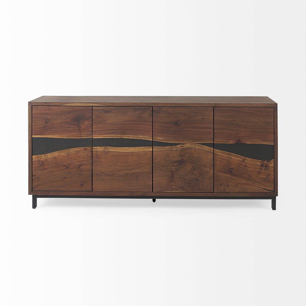 Hemlock 69L x 18W x 30H Brown Wood Sideboard-Sideboards & Buffets-DECOROLALA