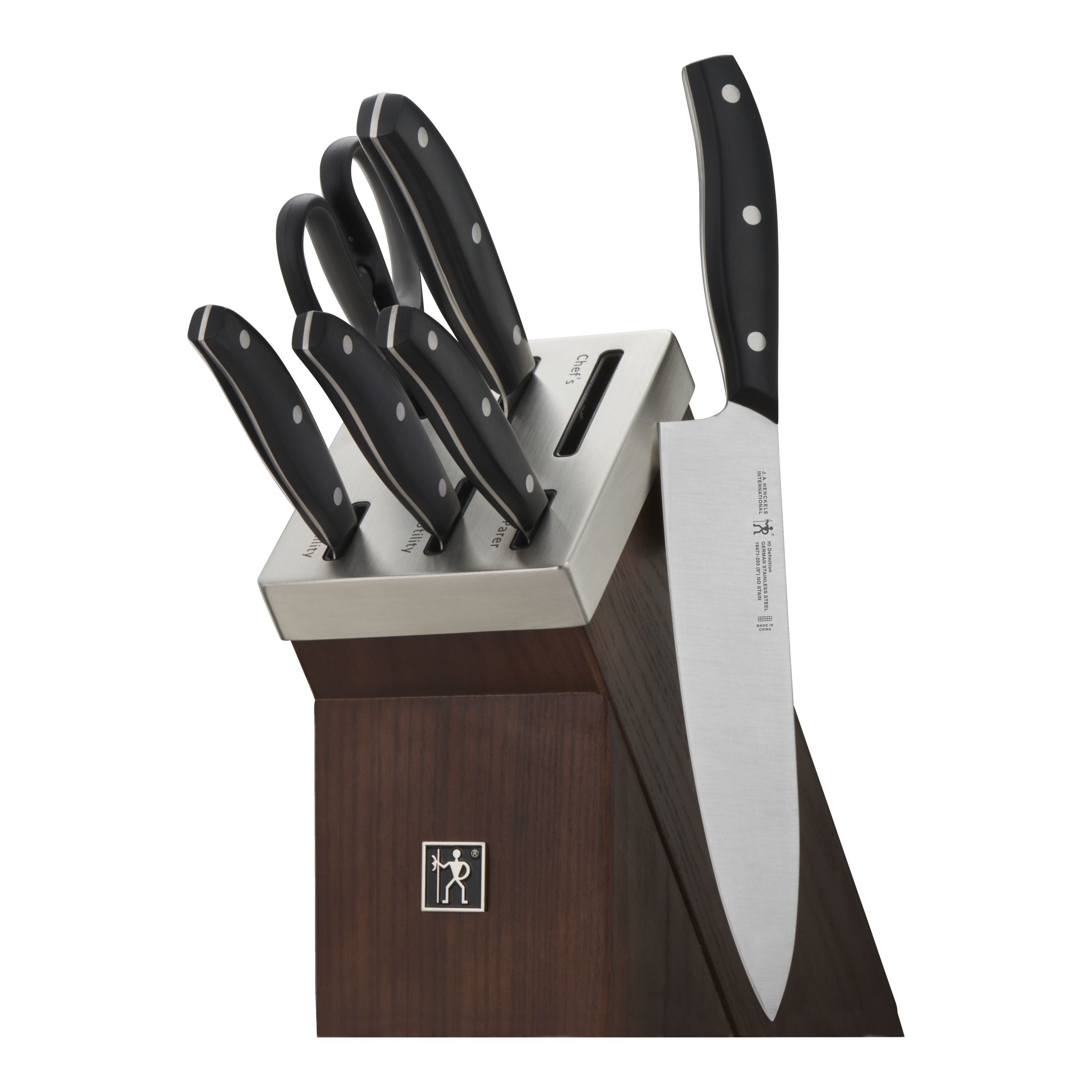 Henckels Definition 7pc Knife Block Set - Brown-Knife Block-DECOROLALA