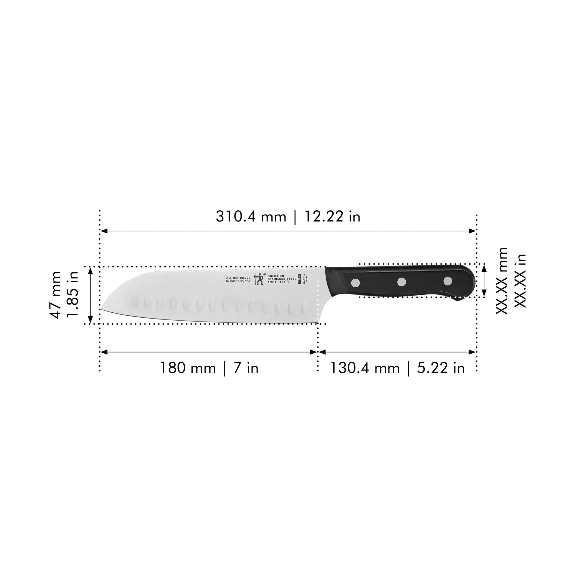 Henckels Solution 7" Santoku Knife Stainless Steel-Santoku Knife-DECOROLALA