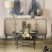 Henley I Small Bronze Metal Decorative Table Candle Holder-Table Candle Holders-DECOROLALA