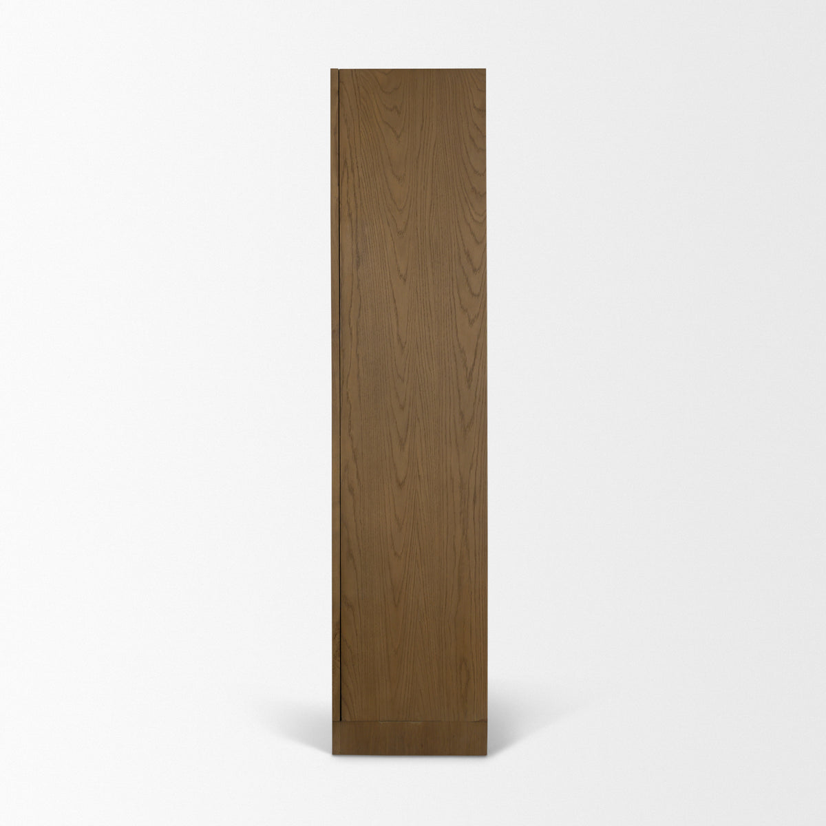 Henry & Light Brown Oak Wood w/ Glass Doors Curio Cabinet-Cabinets-DECOROLALA