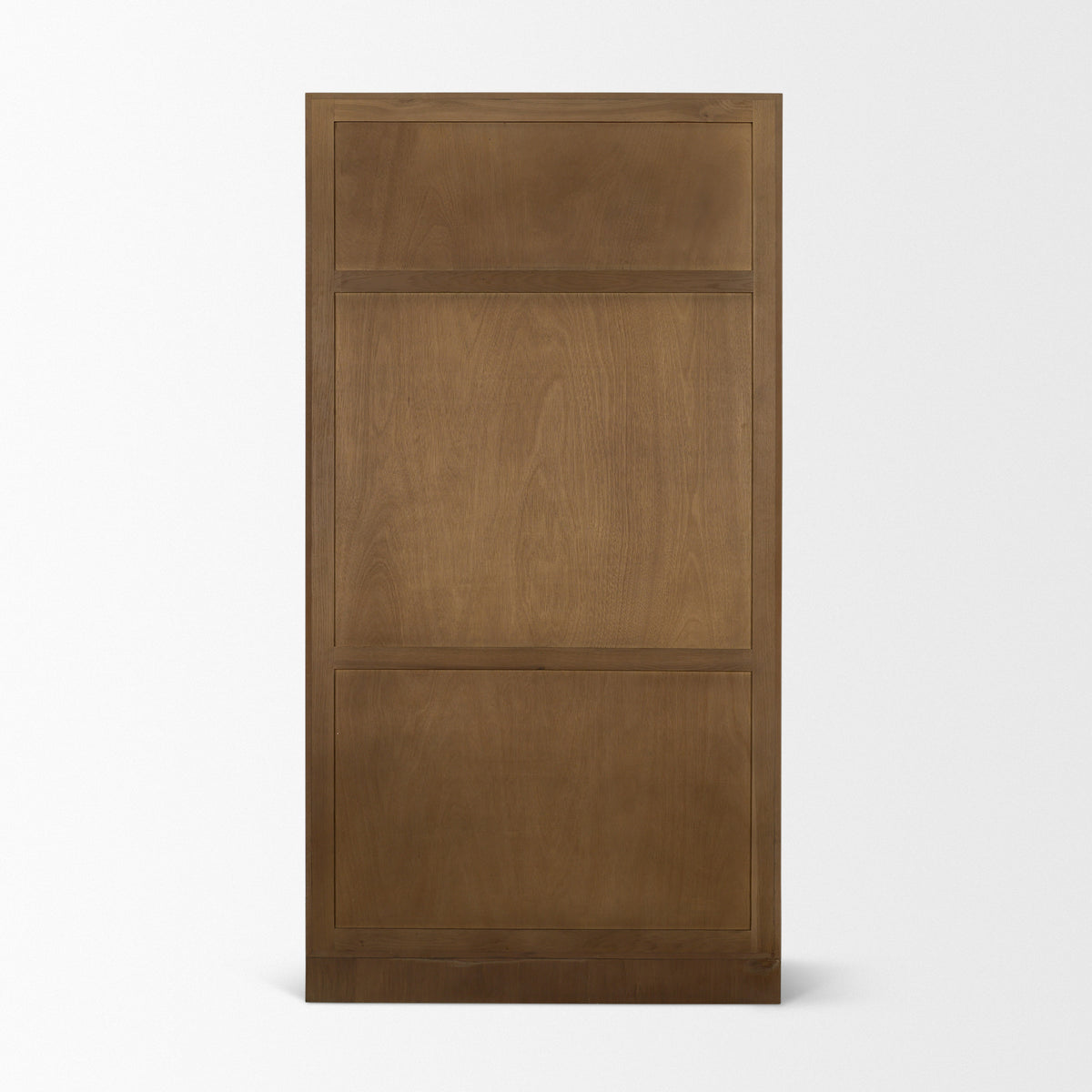 Henry & Light Brown Oak Wood w/ Glass Doors Curio Cabinet-Cabinets-DECOROLALA