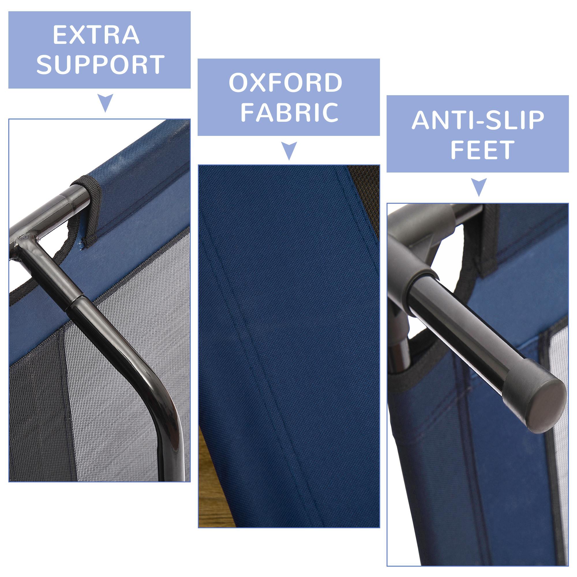Elevated Dog Bed, Raised Dog Cot for XL Sized Dogs, Indoor & Outdoor, 36" x 30" x 7", Blue
