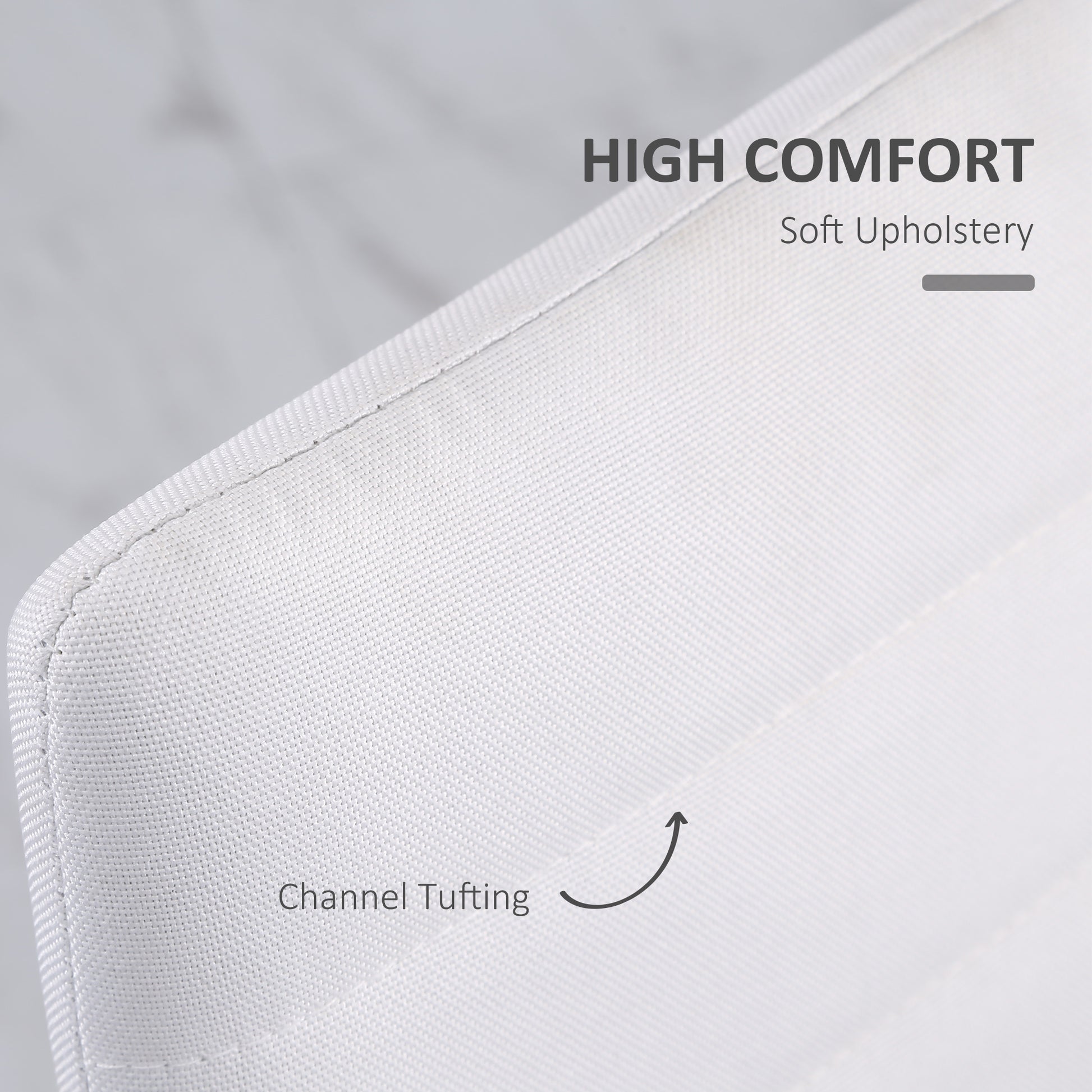 High Back Dining Chairs - Set of 4, White Linen Fabric Modern-Home Furnishings > Kitchen & Dining Furniture > Dining Chairs-DECOROLALA