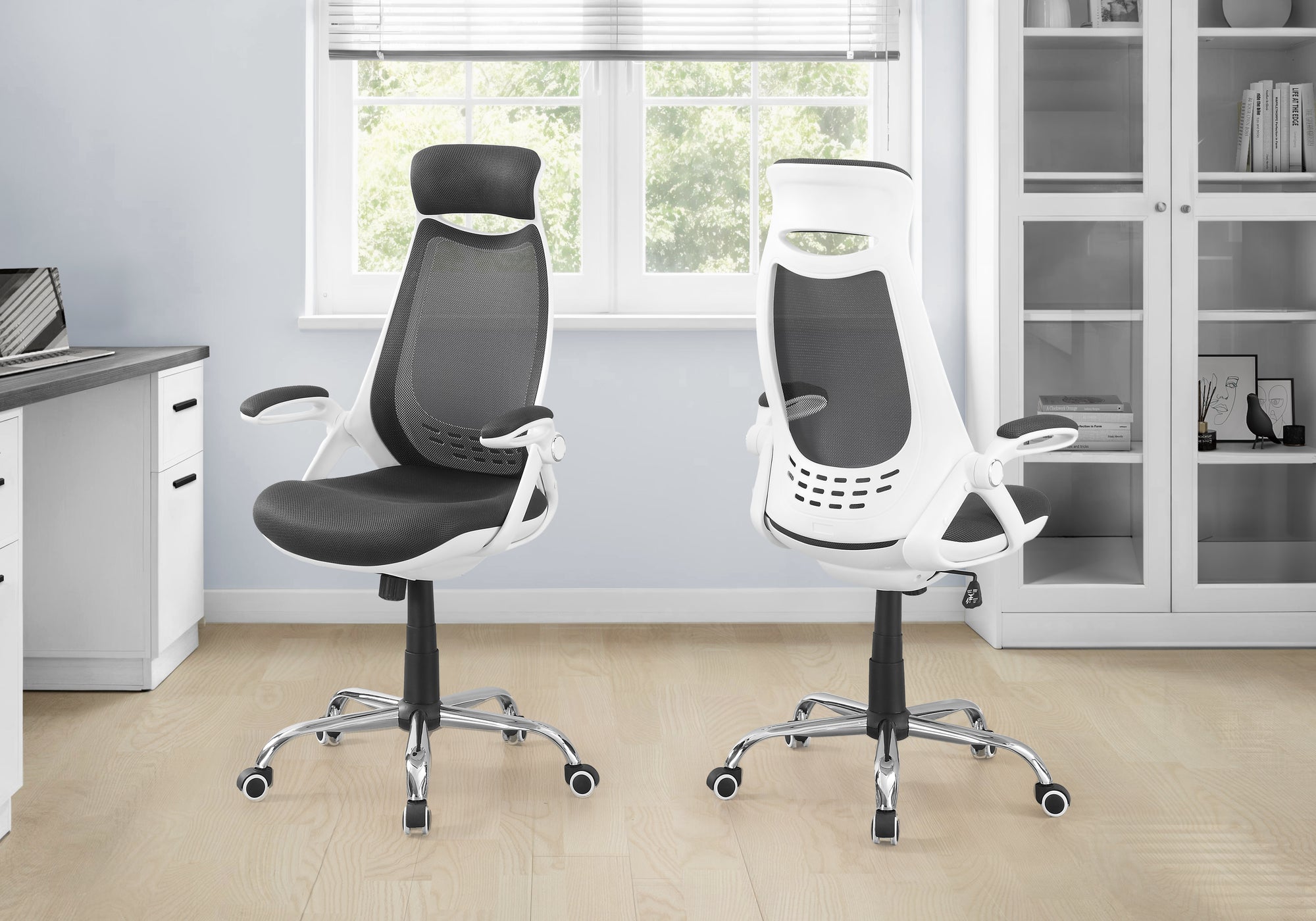 High-Back Executive Office Chair Black Mesh-Computer Desk-DECOROLALA