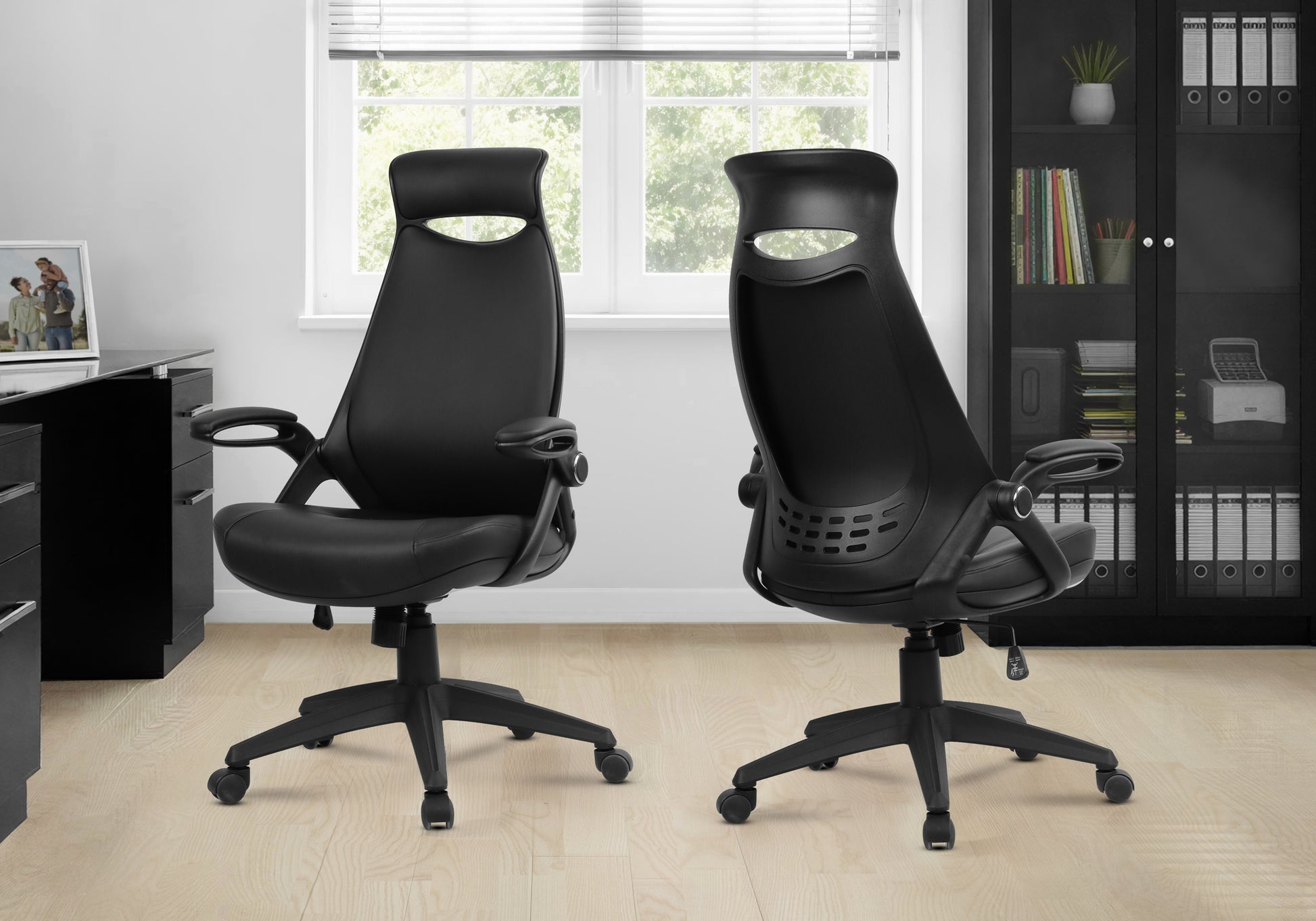 High-Back Executive Office Chair Black Mesh-Computer Desk-DECOROLALA
