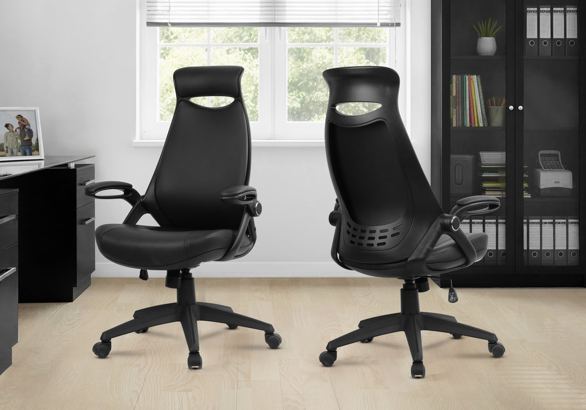 High-Back Executive Office Chair Black Mesh-Computer Desks-DECOROLALA