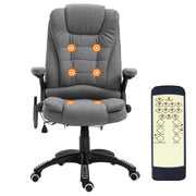 High Back Massage Office Chair Ergonomic Recliner Grey-DECOROLALA