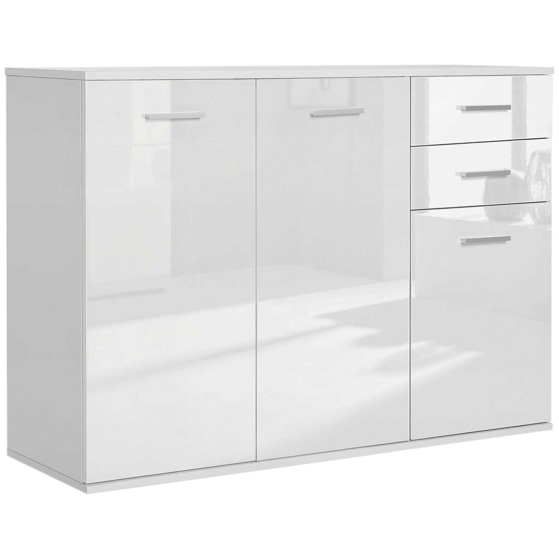 High Gloss Sideboard - White 2 Drawer 3 Door-DECOROLALA