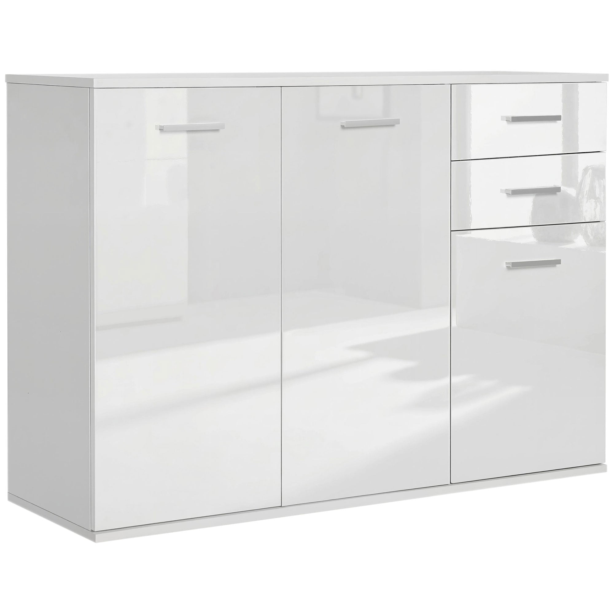 High Gloss Sideboard - White 2 Drawer 3 Door-DECOROLALA