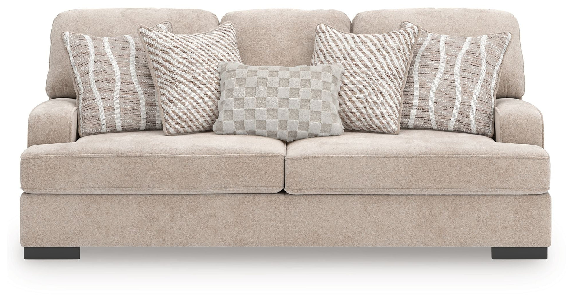 High Profile Sofa - Taupe 94"W-Stationary Sofas-DECOROLALA