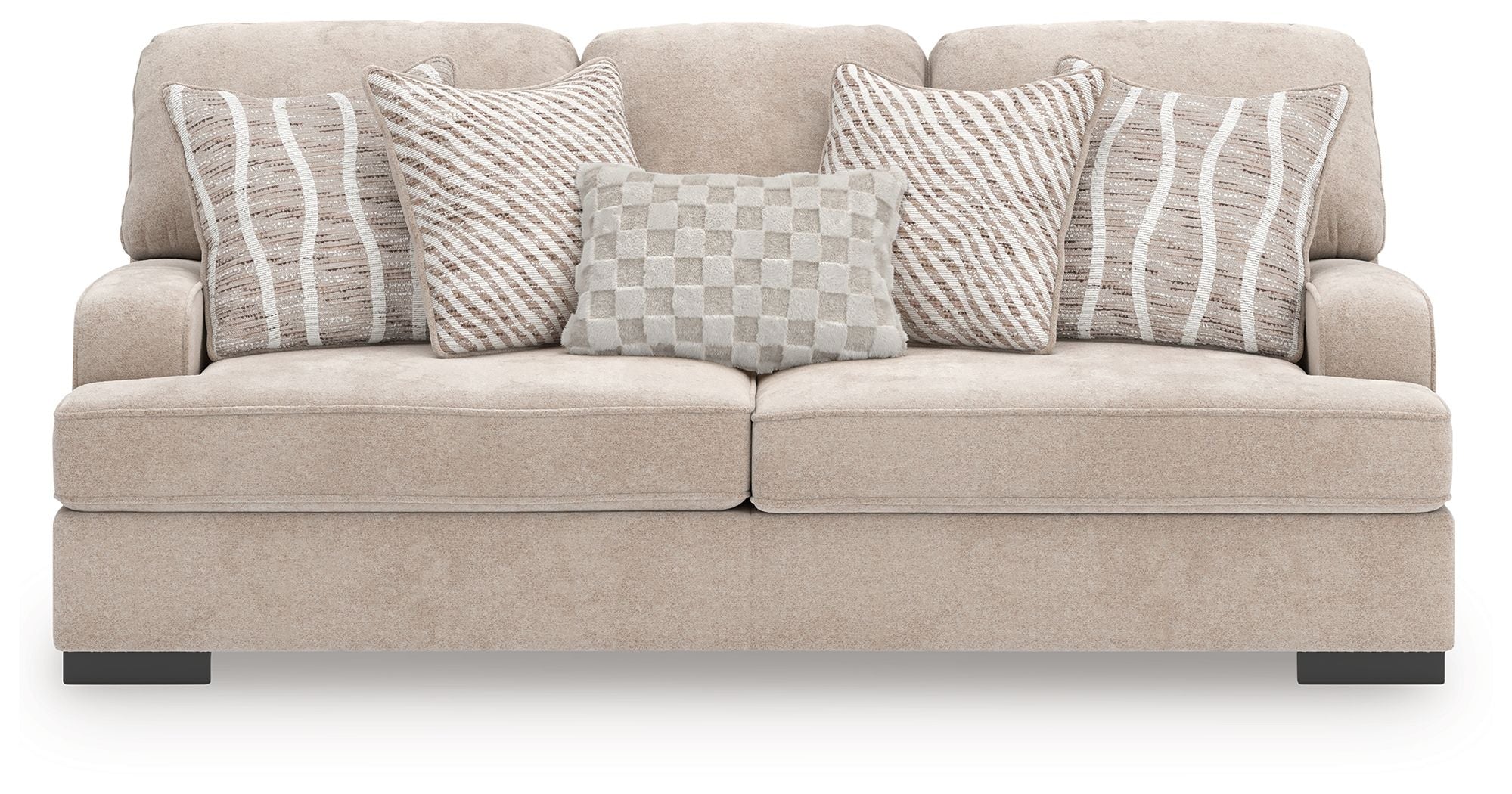 High Profile Sofa - Taupe 94"W-Stationary Sofas-DECOROLALA