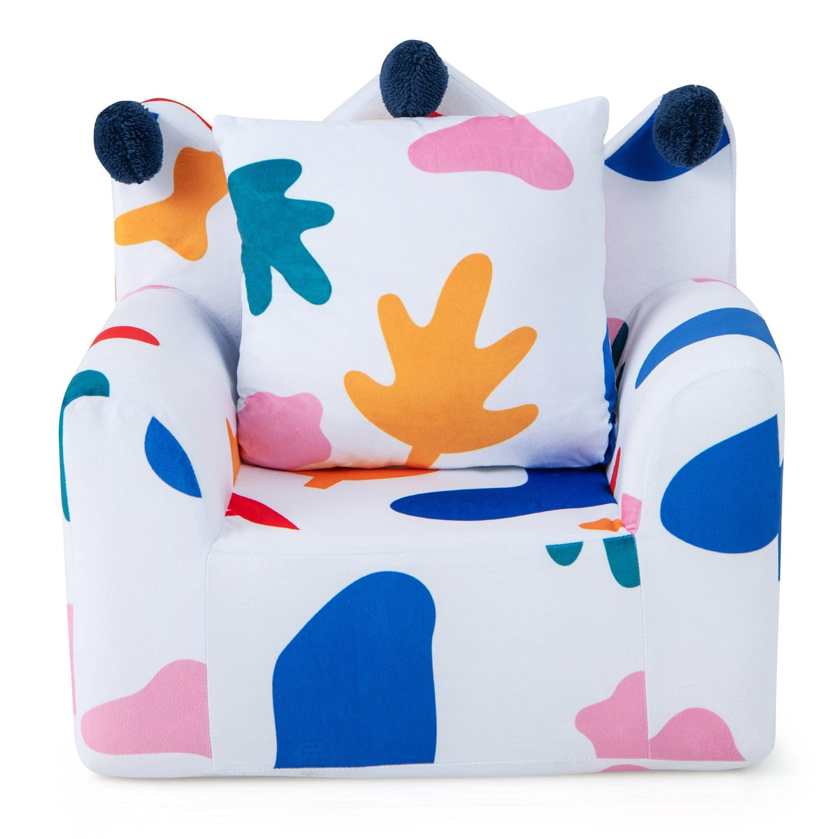High-density Padding Kids Sofa with Armrest and Extra Pilow-Multicolor-Kids Chairs-DECOROLALA